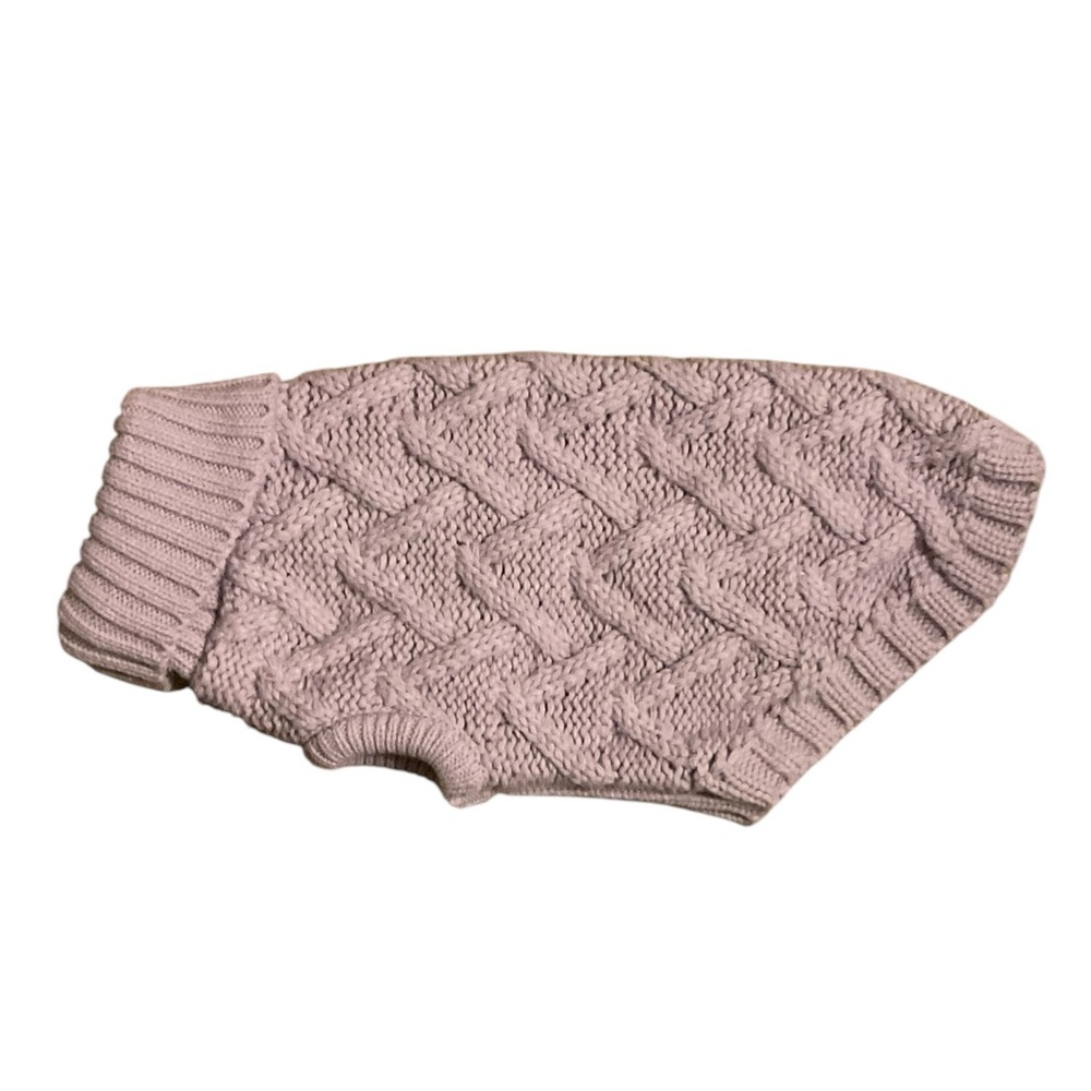 TOP PAW Dog Sweater Acrylic Cable Knit Pink Small/Medium VGC - Picture 3 of 5